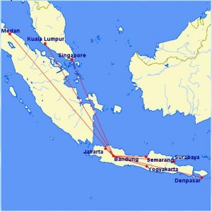 Bandung Flight Map