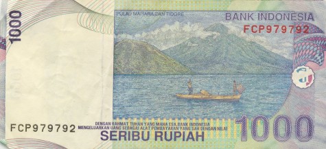 Rp1000 banknote Maitara Tidore