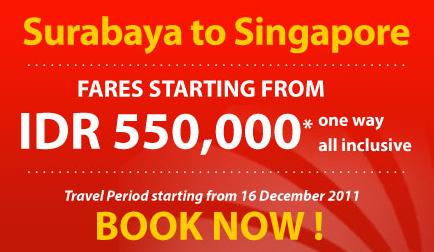 Surabaya to Singapore on Lion Air