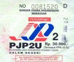 Domestic Airport Tax sticker for Makassar