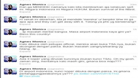 Agnes Monica Tweets Her Anger