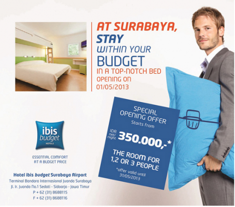 Advertisement for Ibis Budget Hotel Surabaya Airport